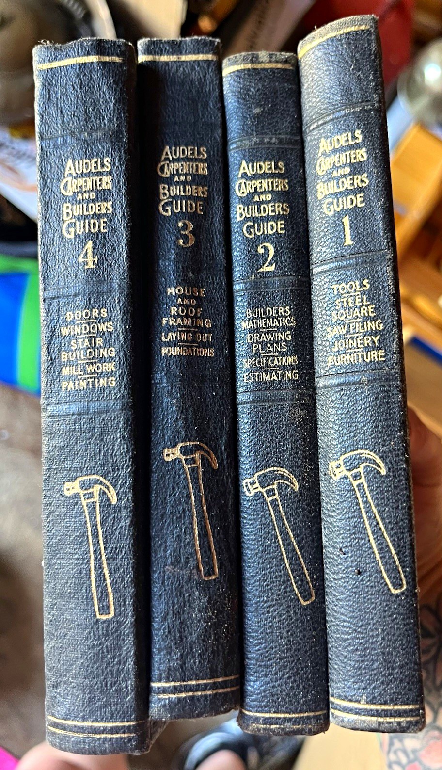 Audels Carpenters and Builders Guide Hardcover Set Volumes 1-4 (4 Books)