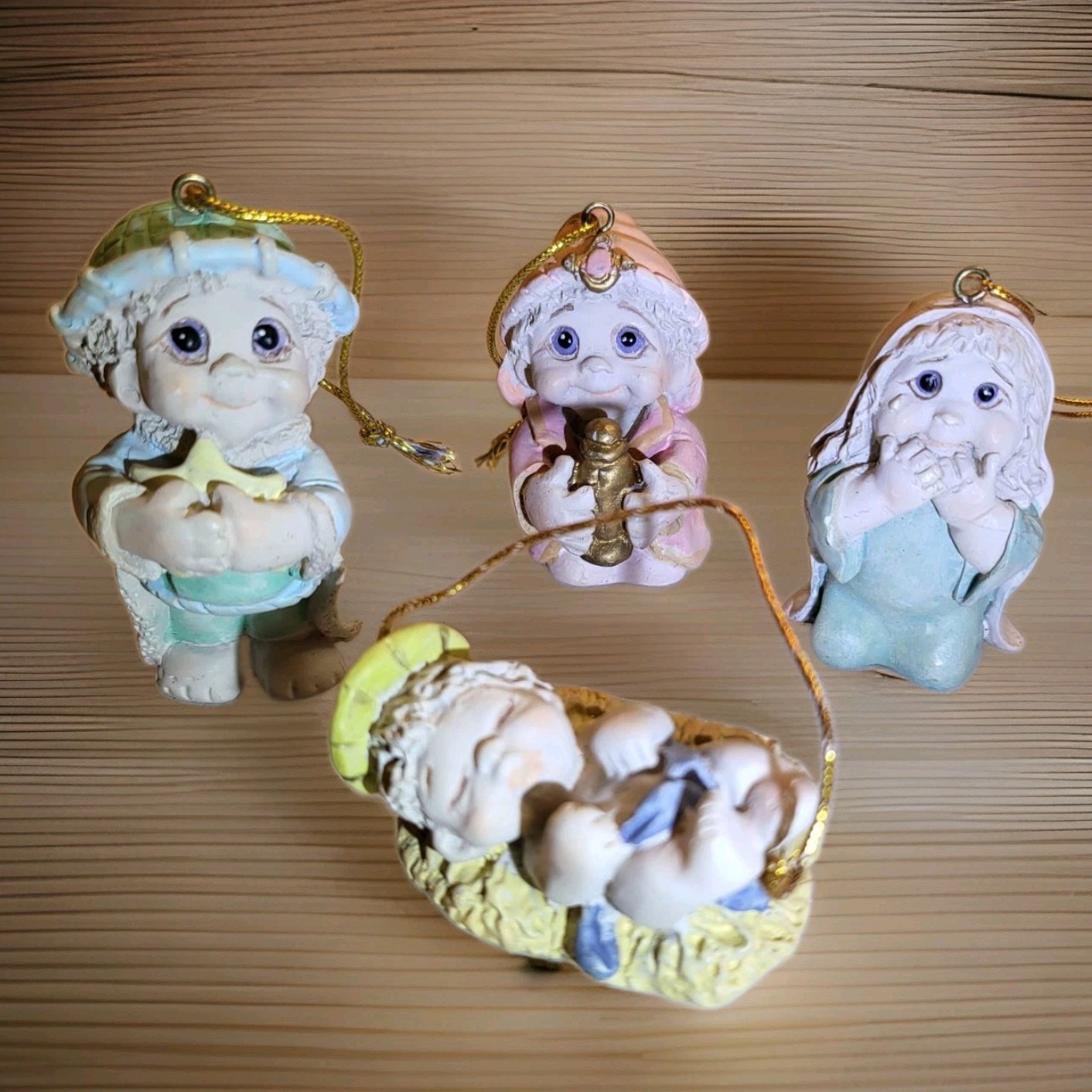 Vtg Dreamsicles Set Giftco Nativity Ornaments Christmas Tree Ornament 2-2.5 Vtg Dreamsicles Set Giftco Nativity Ornaments Christmas Tree Ornament 2-2.5