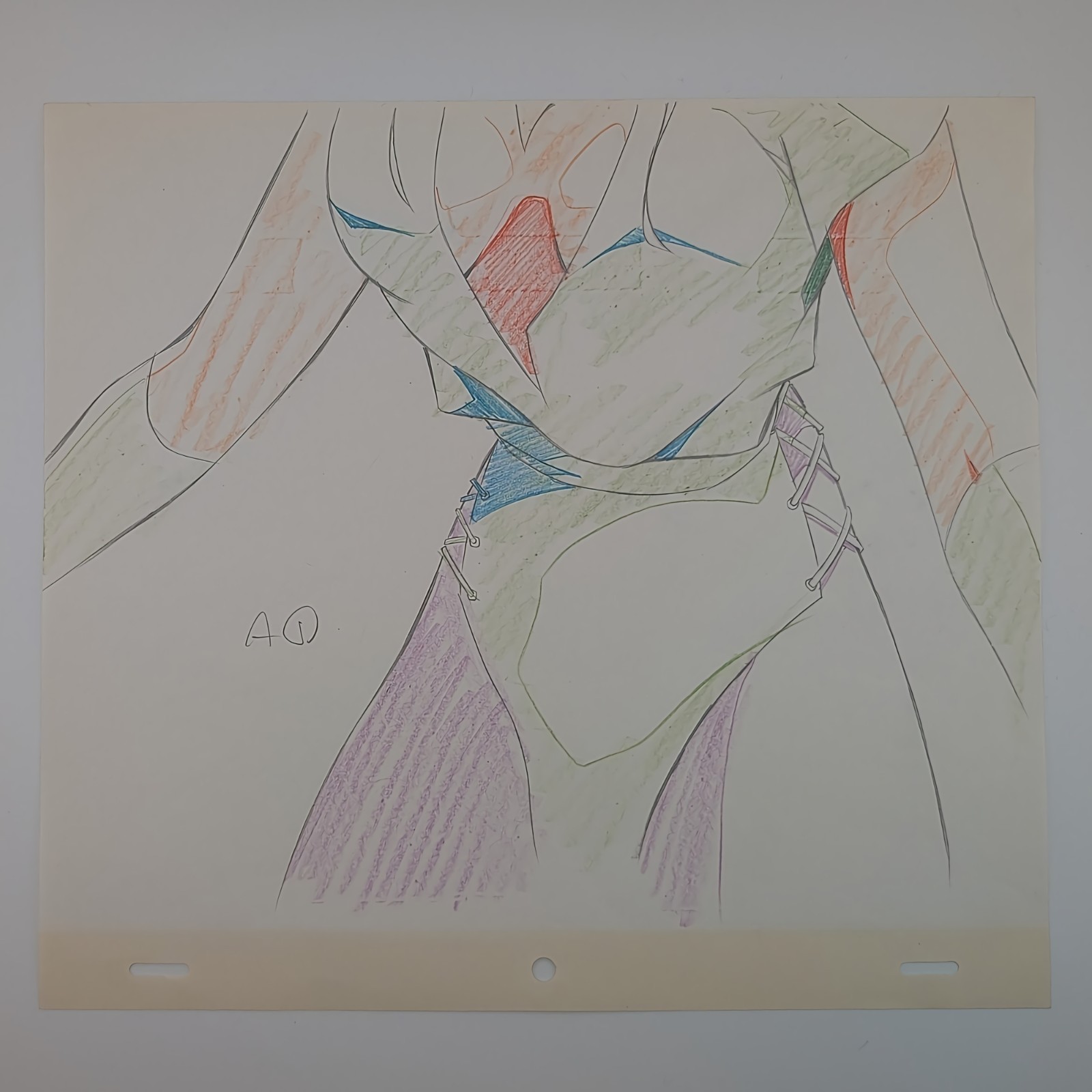 Injuu Gakuen EX La Blue Girl OVA Anime Cel Sketch Authentic Animation Art 1996