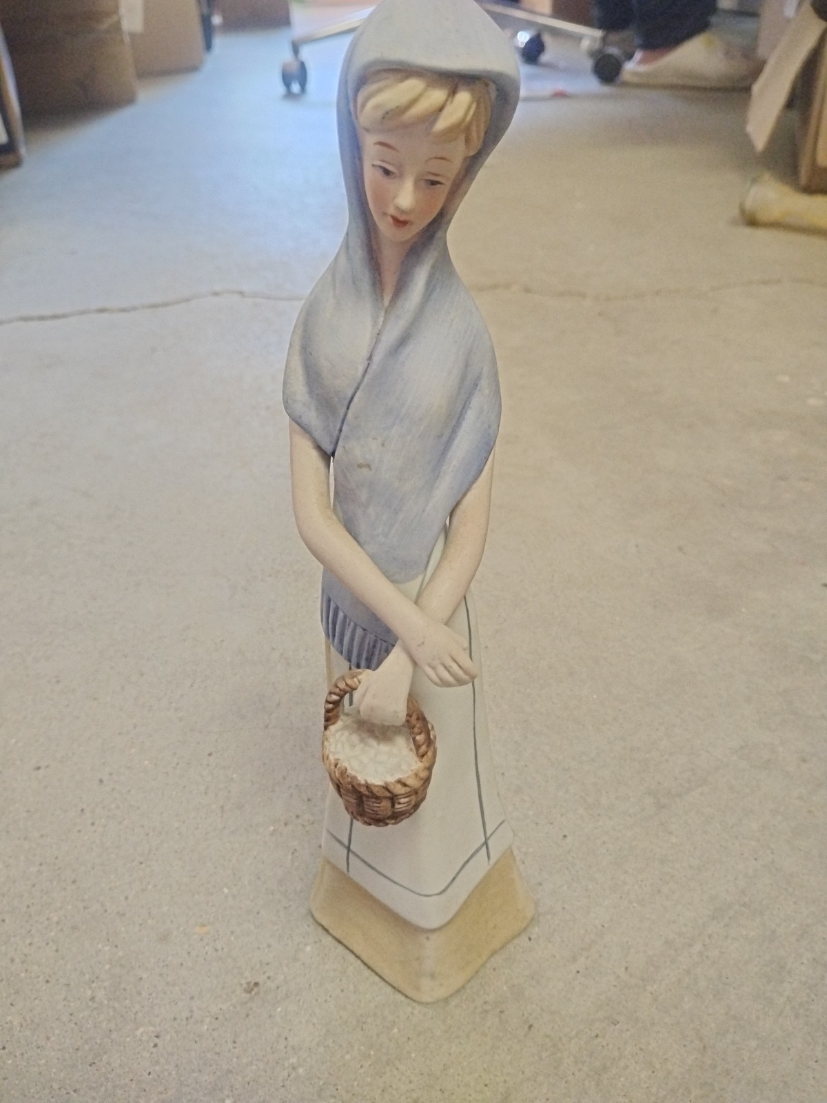 Vintage Lovely Handpainted Glazed Porcelain Victorian Woman Scarf Figurine 10.5” Vintage Lovely Handpainted Glazed Porcelain Victorian Woman Scarf Figurine 10.5”