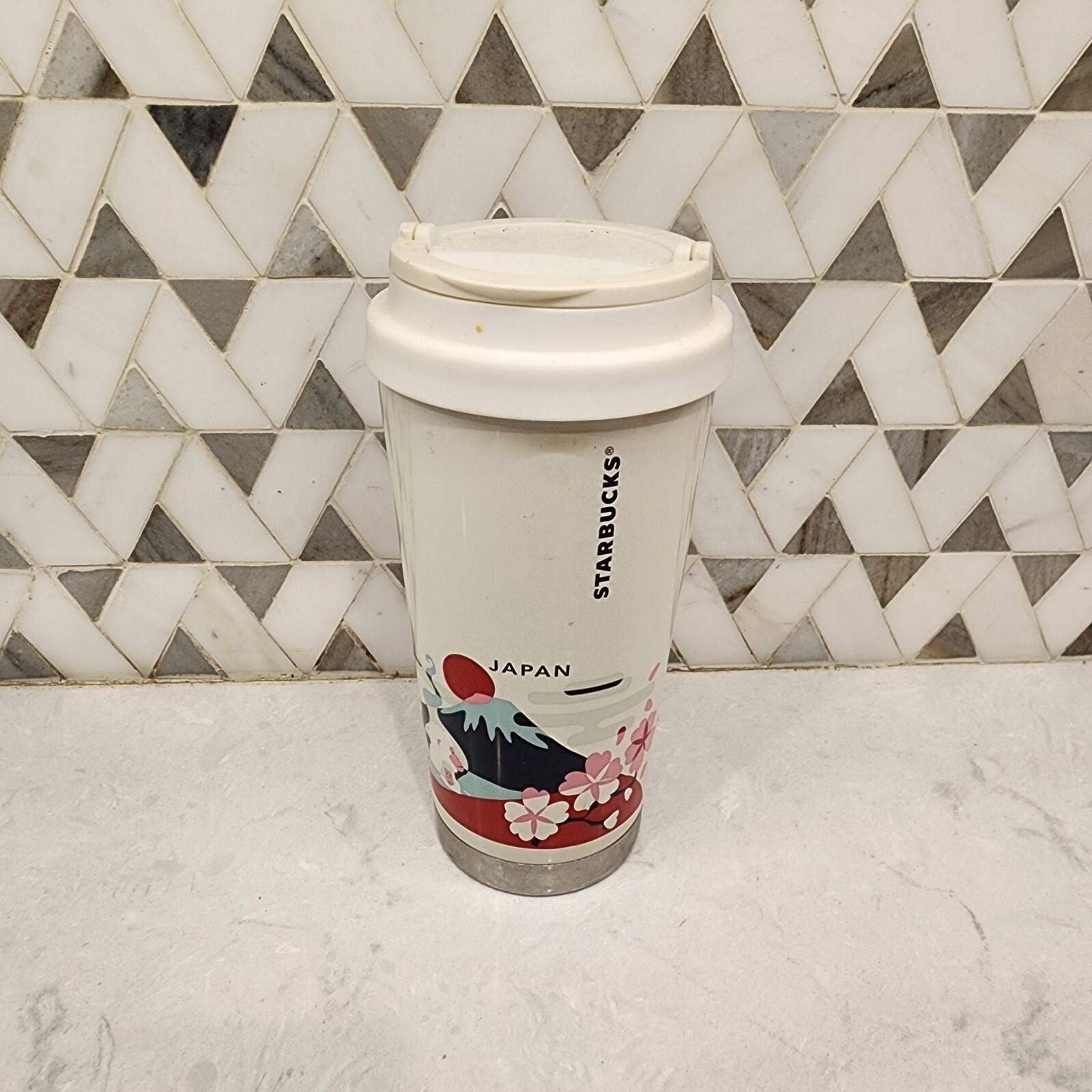 Starbucks Japan.Stainless Steel Tumbler Mt.Fuji Sakura 16oz/473ml.YOU ARE HERE