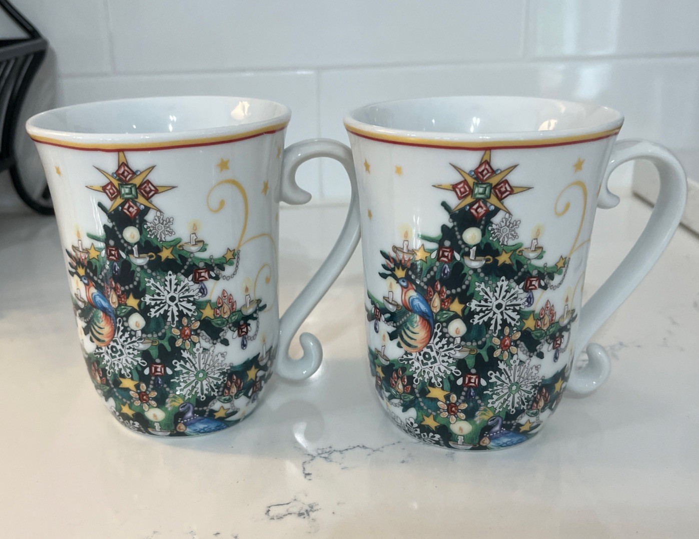 2 Williams-Sonoma \'Twas The Night Before Christmas Mugs christmas tree 14 oz 2 Williams-Sonoma \'Twas The Night Before Christmas Mugs christmas tree 14 oz