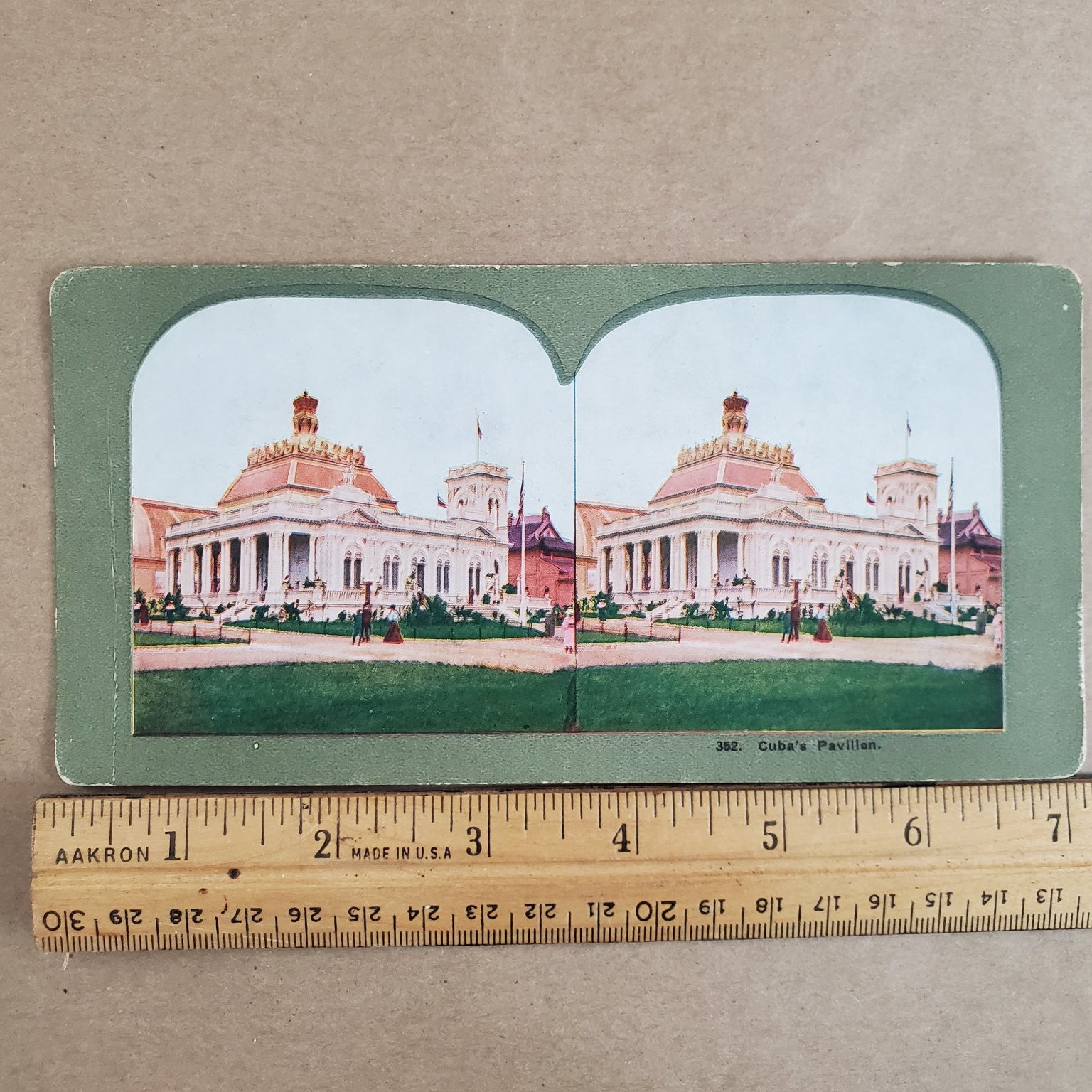 Vintage Cuba\'s Pavilion Stereoview Card 1904 St. Louis Expo Salvador Guartella Vintage Cuba\'s Pavilion Stereoview Card 1904 St. Louis Expo Salvador Guartella