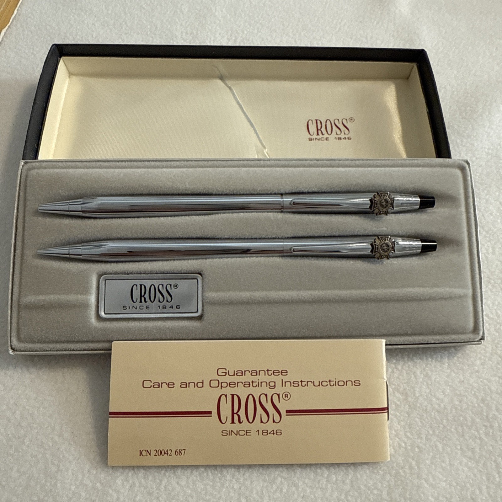 Vintage Rare Silver Cross 3501 Chrome Pen Pencil Veteran’s of Foreign War US Vintage Rare Silver Cross 3501 Chrome Pen Pencil Veteran’s of Foreign War US