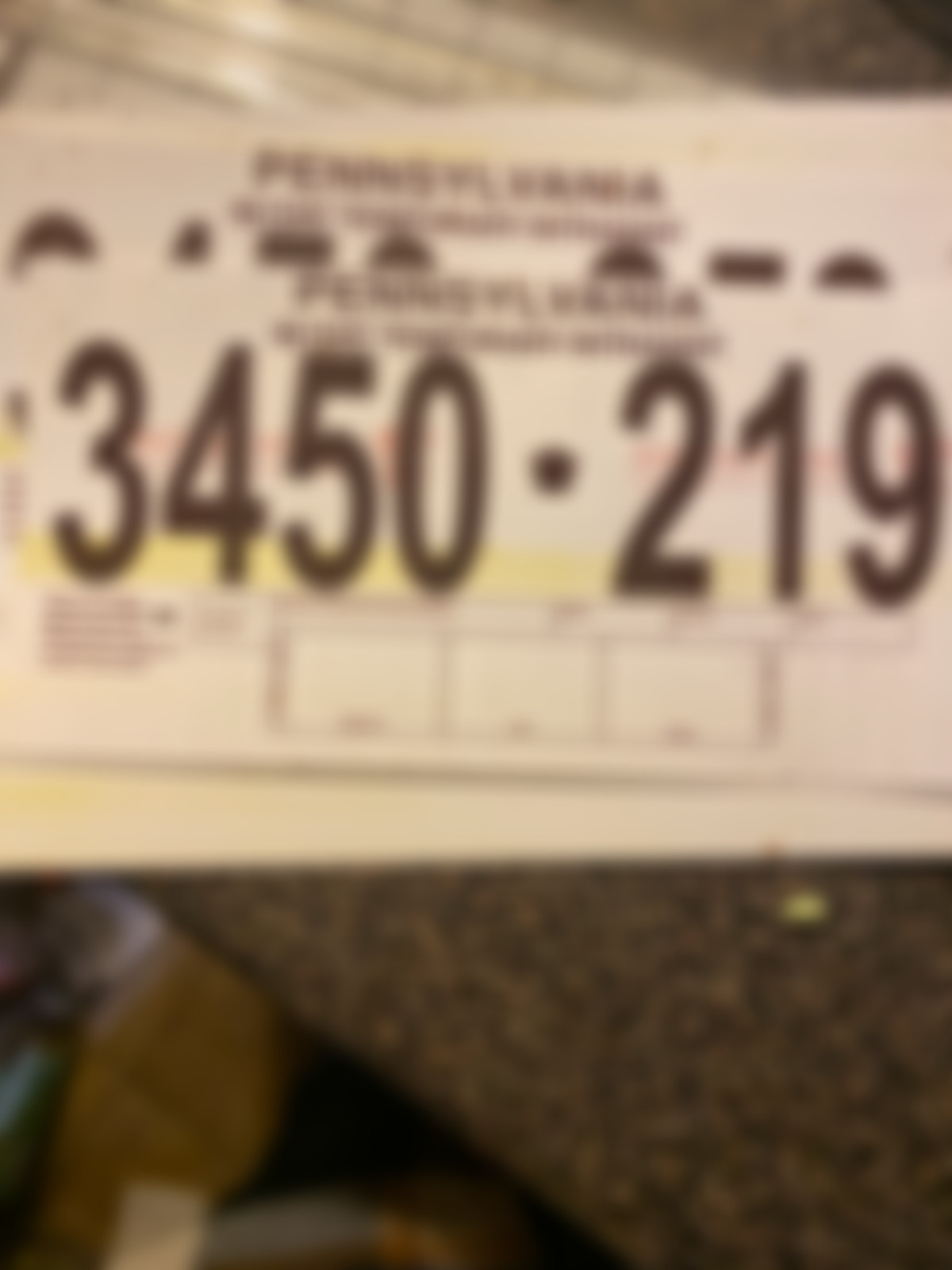Pa temporary tag collectibles