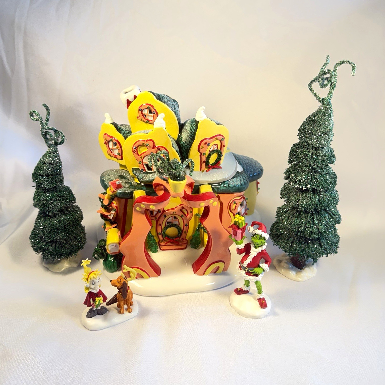 Dept 56 Cindy Lou Who’s House Grinch 2000 RETIRED 56.59004 Set Box RARE