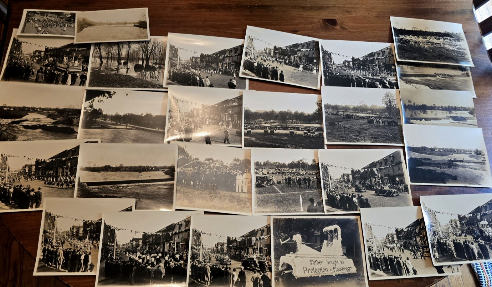 Vintage 1930s C.O. Barnes Photo Lot: Greenville PA Town Parade, Mooseheart Dam