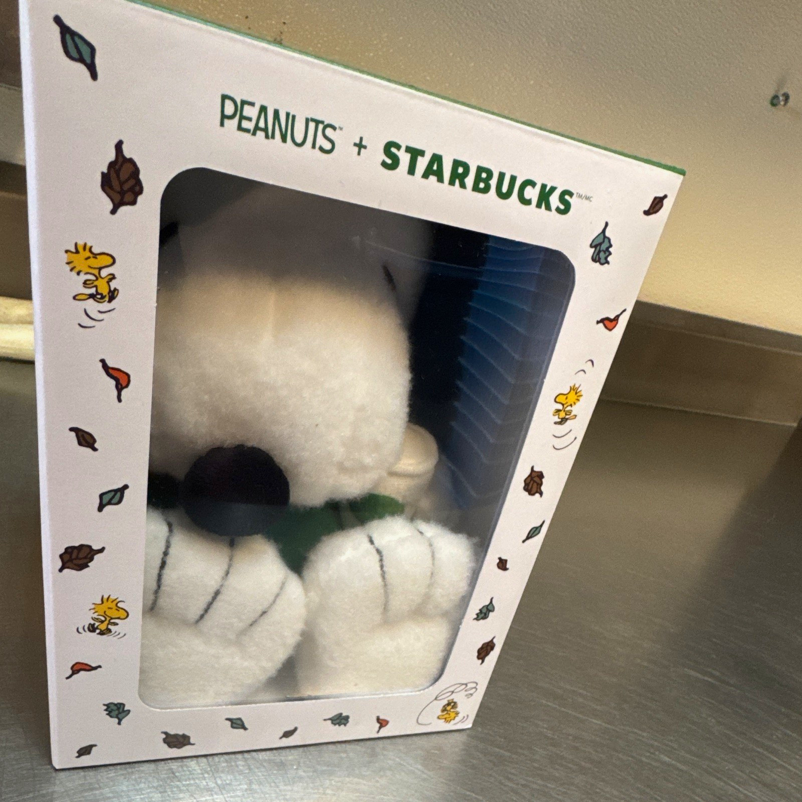Starbucks Peanuts Snoopy & Woodstock Plush, Boxed, Green Scarf, 2026 Starbucks Peanuts Snoopy & Woodstock Plush, Boxed, Green Scarf, 2026