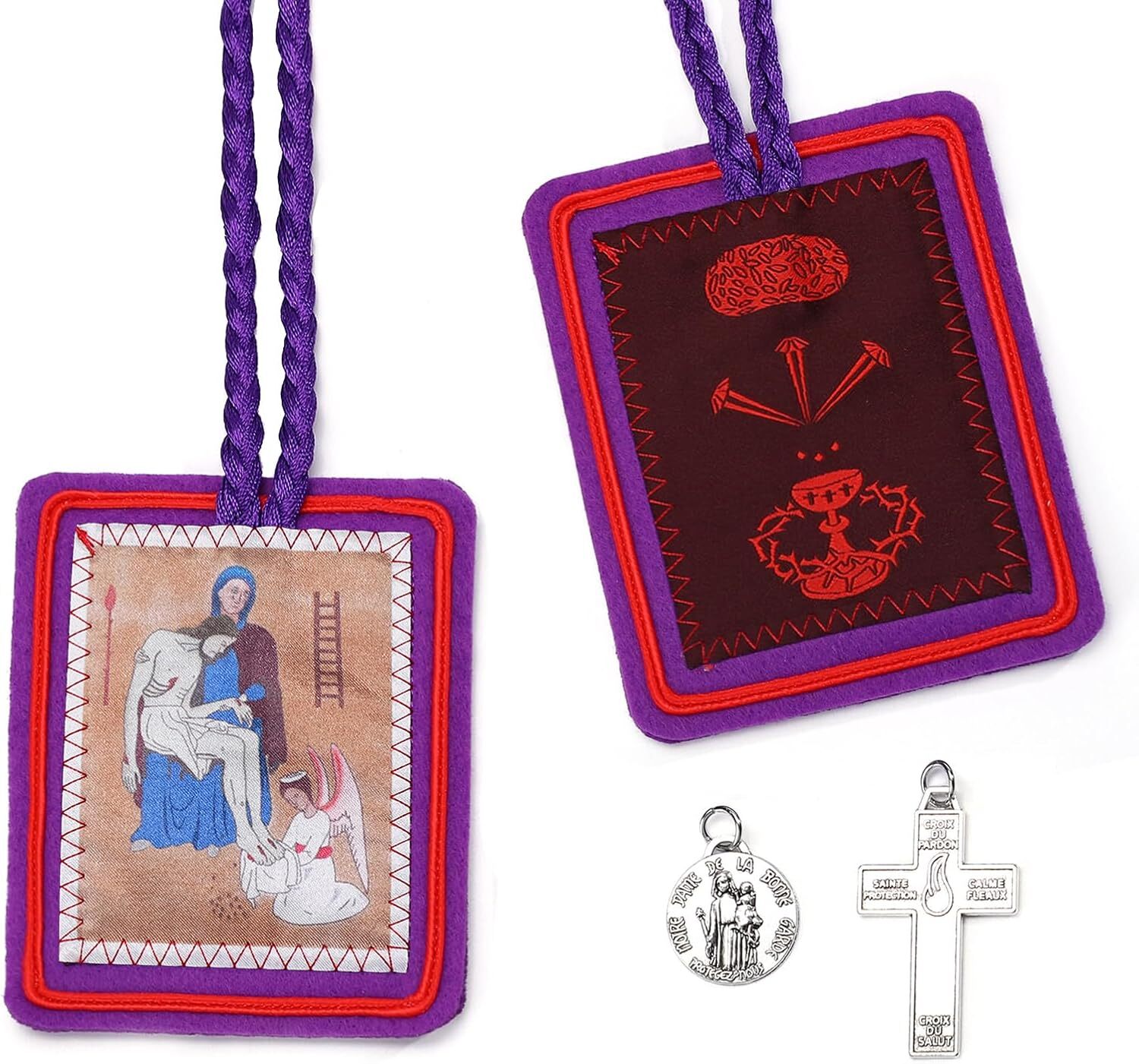 Escapularios Catolicos Purple Scapular Catholic Marie Julie Jahenny of Mother Escapularios Catolicos Purple Scapular Catholic Marie Julie Jahenny of Mother