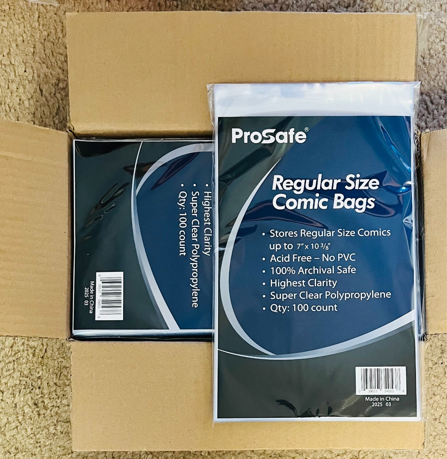 1000ct Comic Bags Clear Acid Free Comic Book Sleeves Regular Size Protection Lot 1000ct Comic Bags Clear Acid Free Comic Book Sleeves Regular Size Protection Lot
