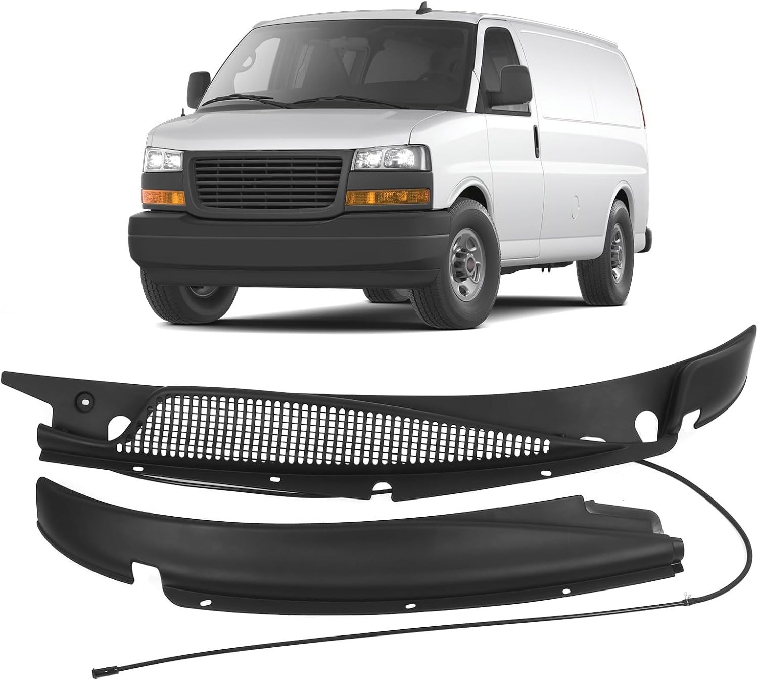 Chevy Express GMC Savana Windshield Wiper Cowl Panel Grille Left & Right Chevy Express GMC Savana Windshield Wiper Cowl Panel Grille Left & Right