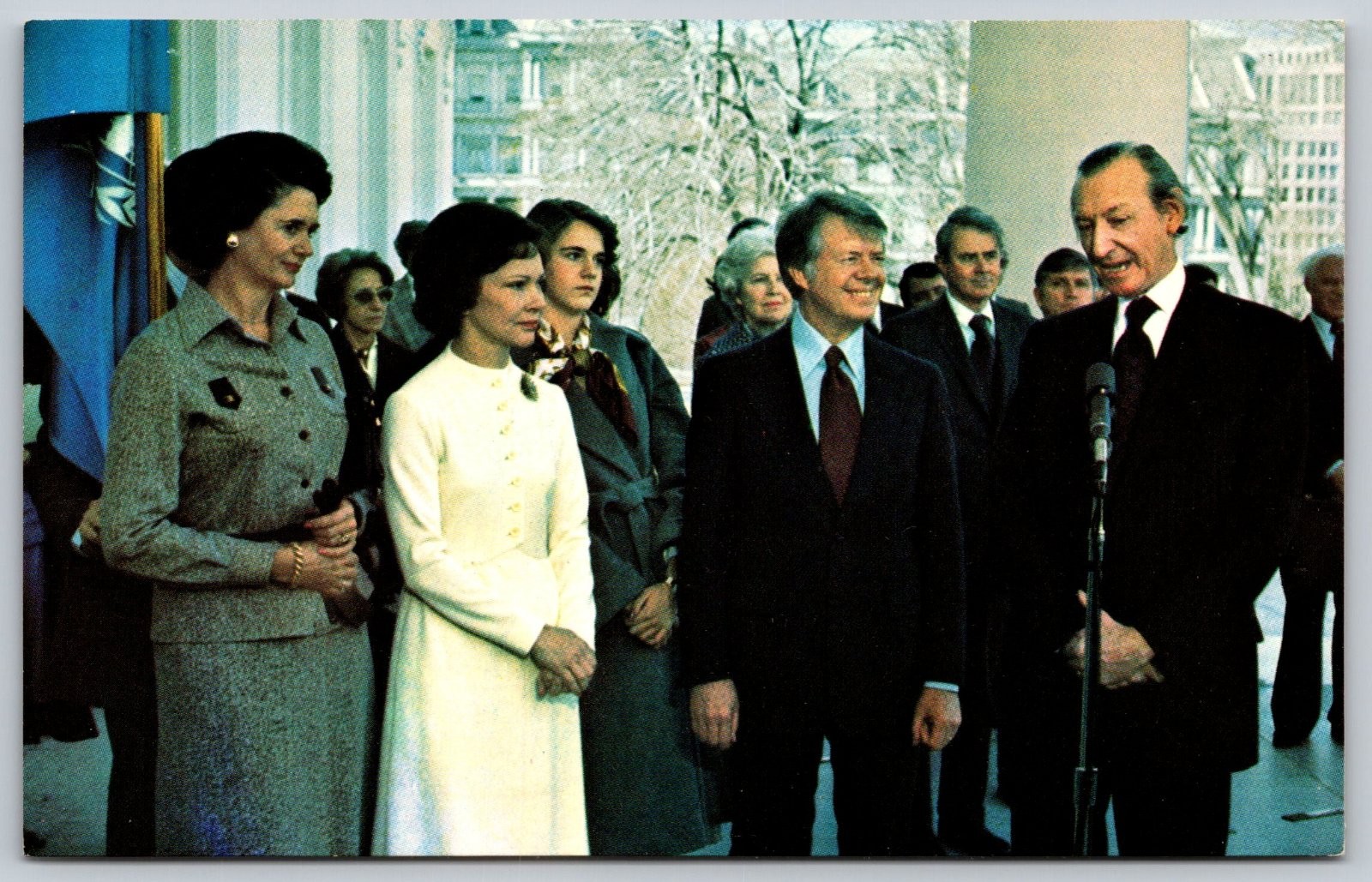 United Nations Secretary General Kurt Waldheim White House with Postcard PC085