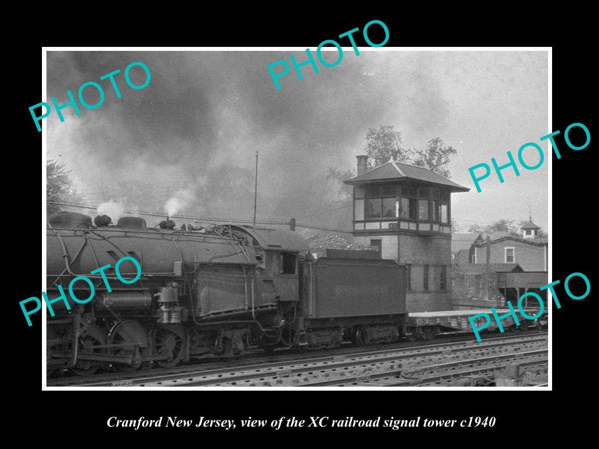 POSTCARD SIZE PHOTO OF CRANFORD NEW JERSEY THE XC RAILROAD SIGNAL TOWER c1940 POSTCARD SIZE PHOTO OF CRANFORD NEW JERSEY THE XC RAILROAD SIGNAL TOWER c1940