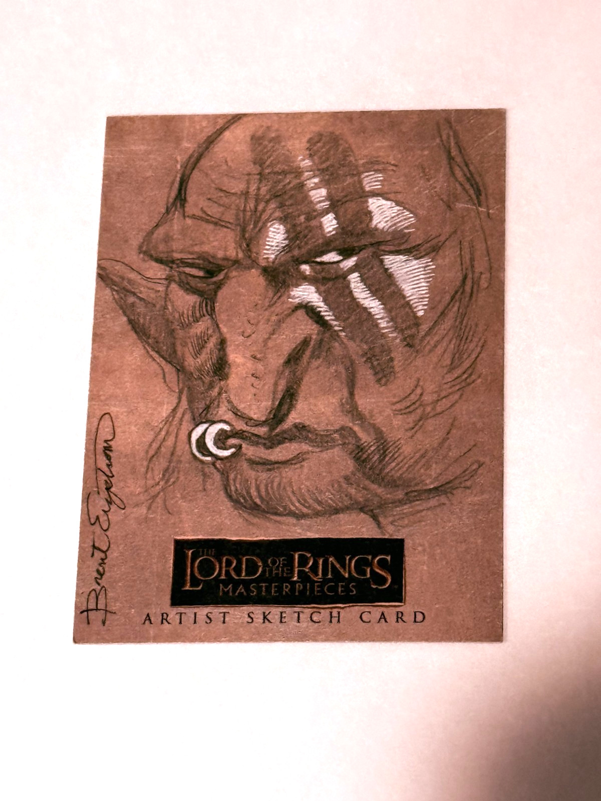 Topps Lord Of The Rings Masterpieces Sketch Card Brent Engstrom