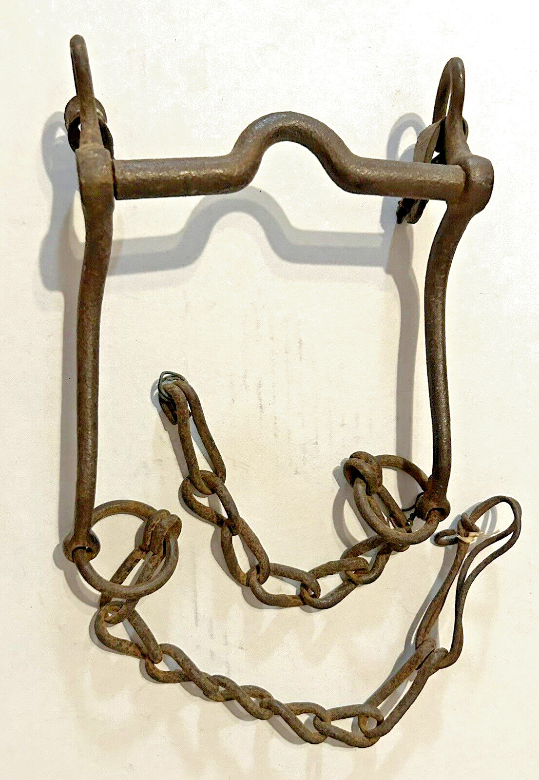 VINTAGE ANTIQUE WWI PRIMITIVE FORGED MILITARY CAVALRY HORSE MOUTH BIT SHANKS