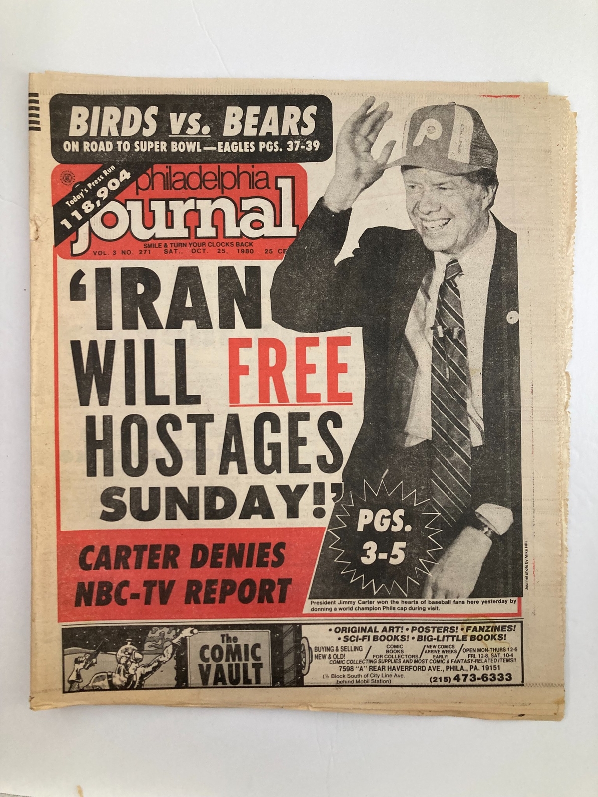 Philadelphia Journal Tabloid October 25 1980 Vol 3 #271 President Jimmy Carter