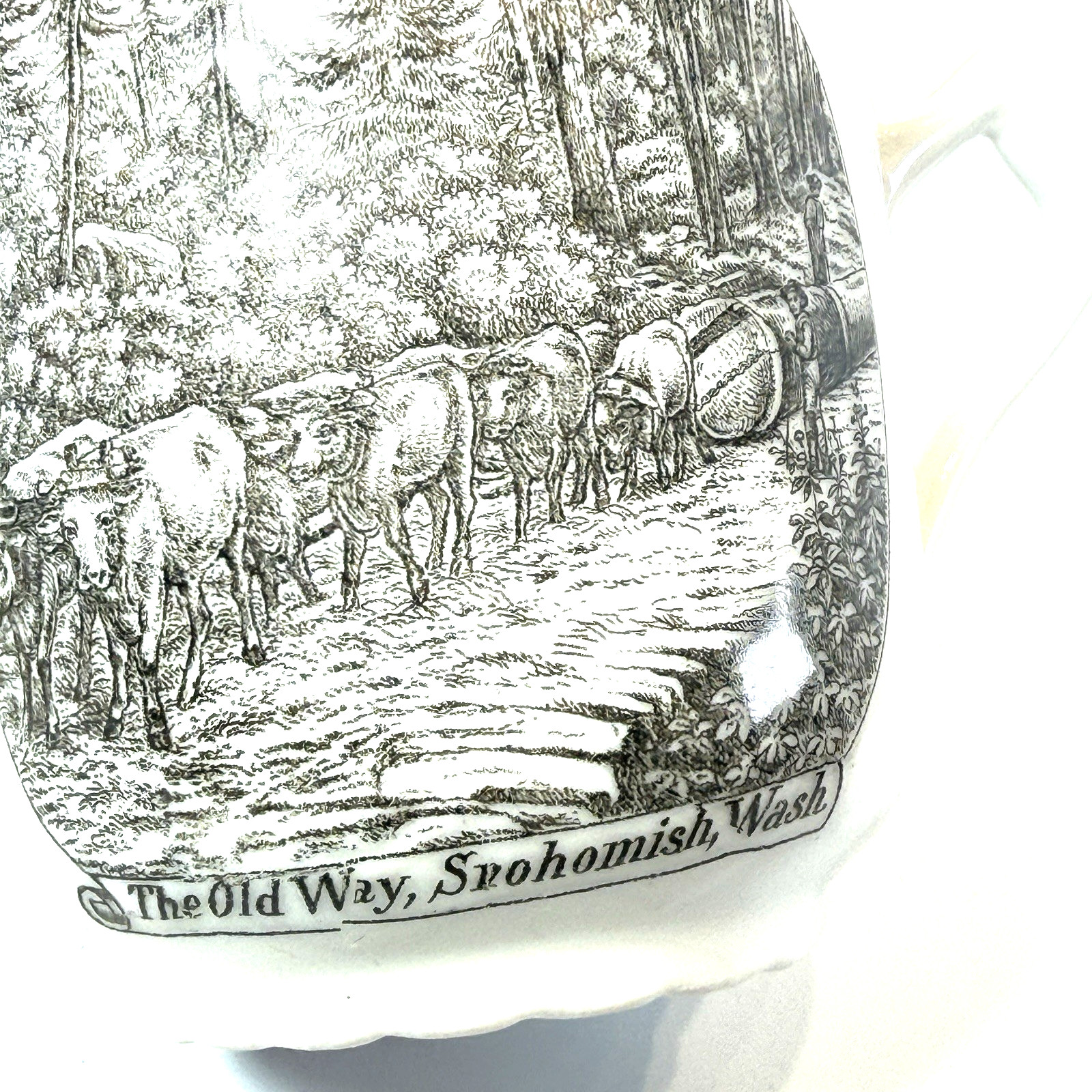 SNOHOMISH WA WASHINGTON Souvenir Art OLD WAY Tea Cup by Wheelock G.D. HORTON SNOHOMISH WA WASHINGTON Souvenir Art OLD WAY Tea Cup by Wheelock G.D. HORTON