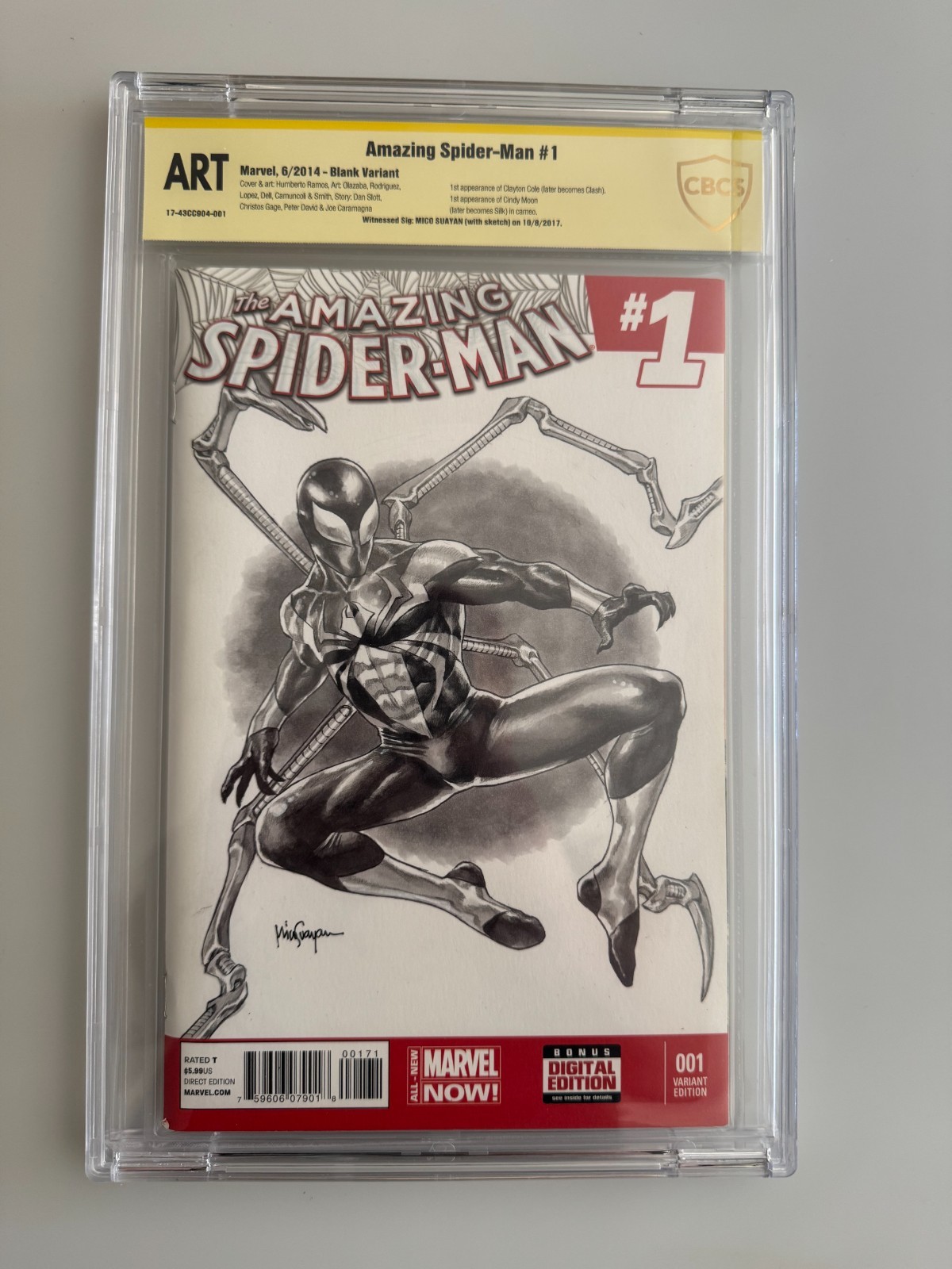 Mico Suayan Amazing Spider Man Iron Spider Original Art CBCS Slabbed NYCC 2017