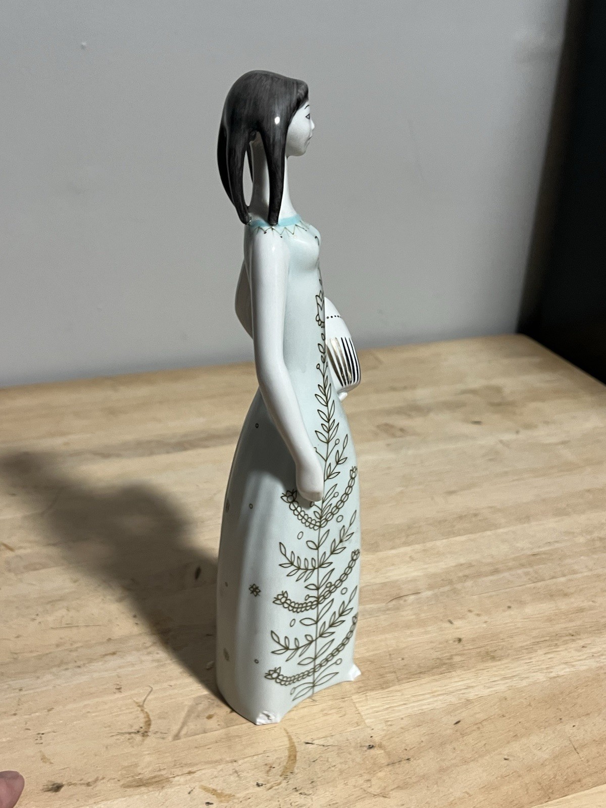 hollohaza hungary porcelain figurine. Chipped On Bottom