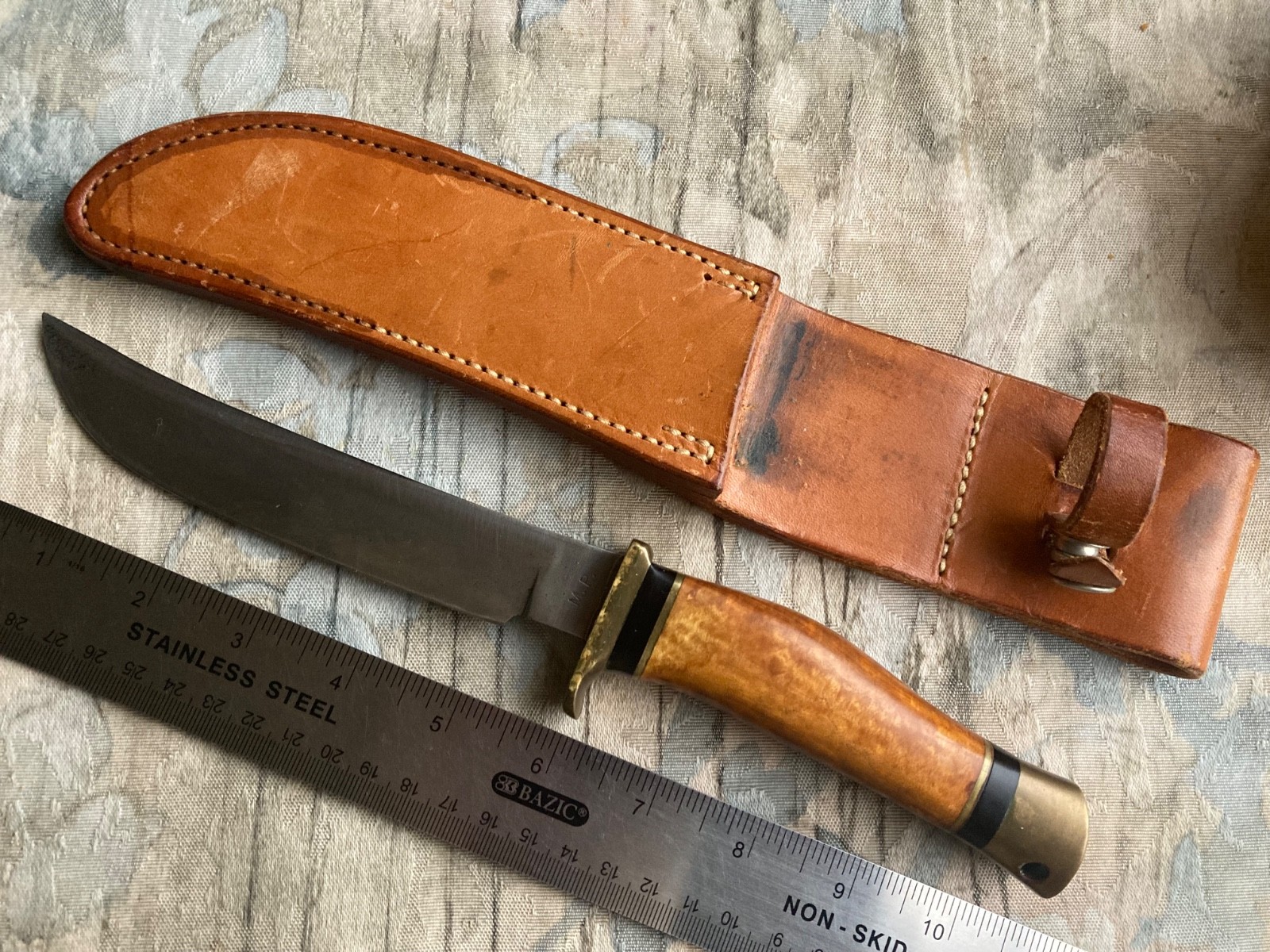 Rare 1967 G.W. Stone Custom Knife Model D6 George Stone Hunting Fighting Knife