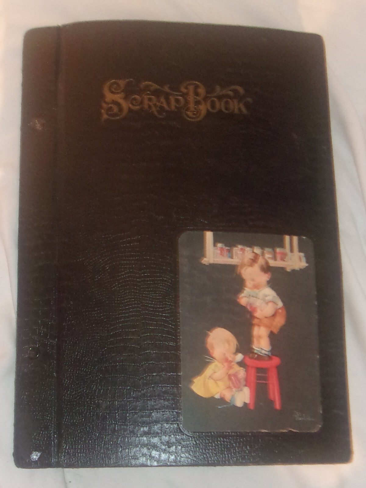 VINTAGE SCRAPBOOK FROM 1930s OLD CARDS PHOTOS LETTER HALLMARK 1935 MAN SIZE CARD VINTAGE SCRAPBOOK FROM 1930s OLD CARDS PHOTOS LETTER HALLMARK 1935 MAN SIZE CARD