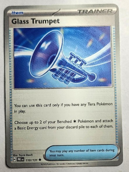 glass trumpet 110/131 trainer item pokemon tcg fresh pack NM 9.0