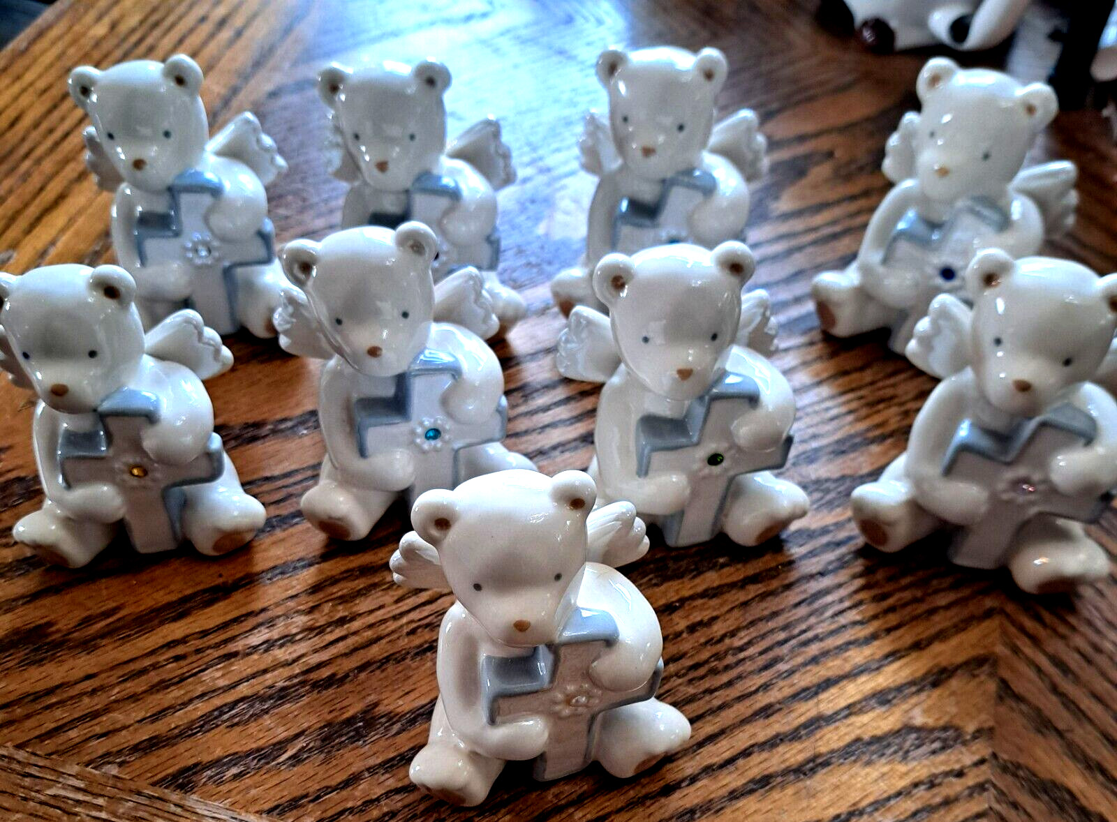 9 Bear Birthstone figurines porcelain 3 1/8'' Tall