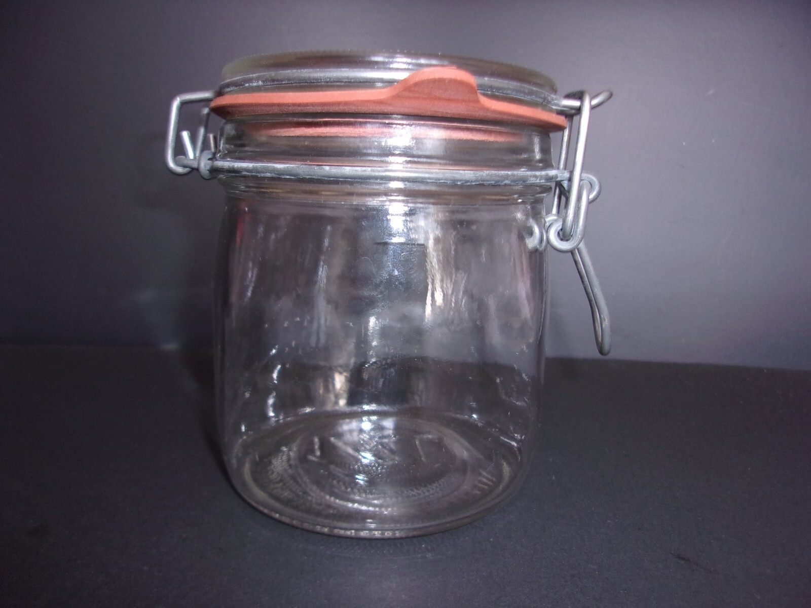 Wheaton Fine Glassware Glass 1/2 Liter Jar Hinged Lid 5\