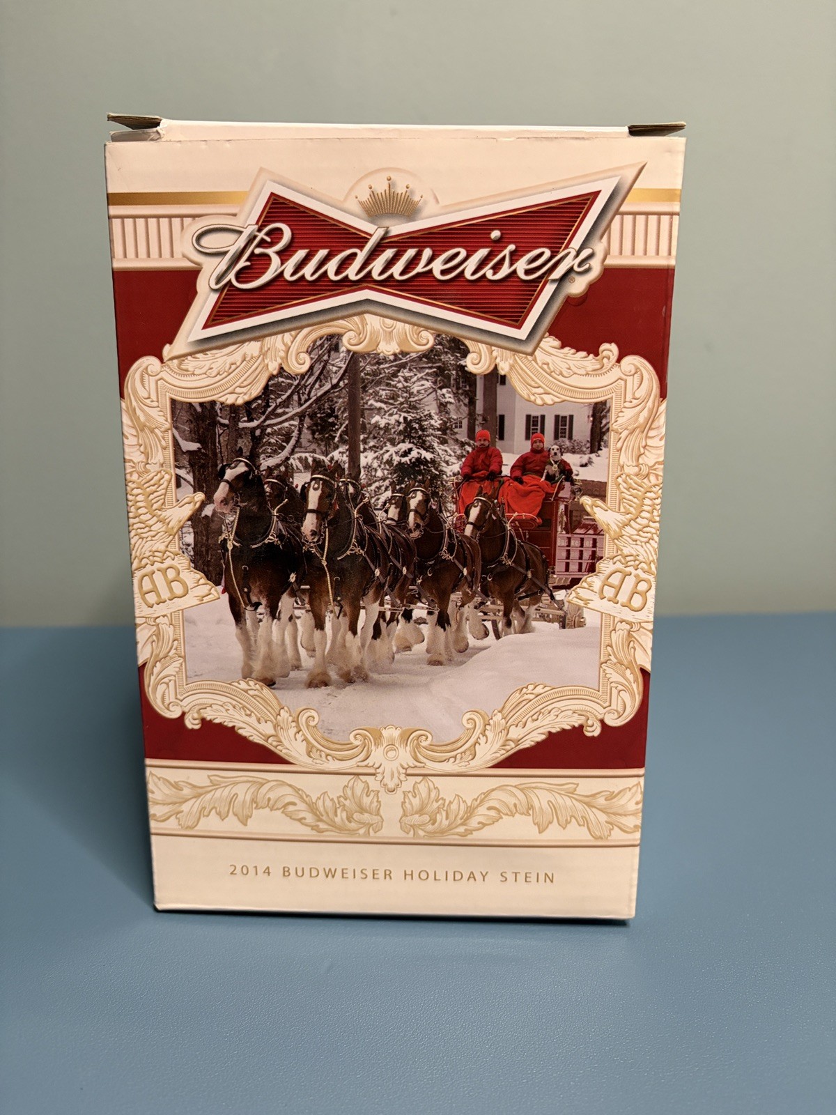 2013  Anheuser Busch AB Budweiser Holiday Christmas Beer Stein NIB