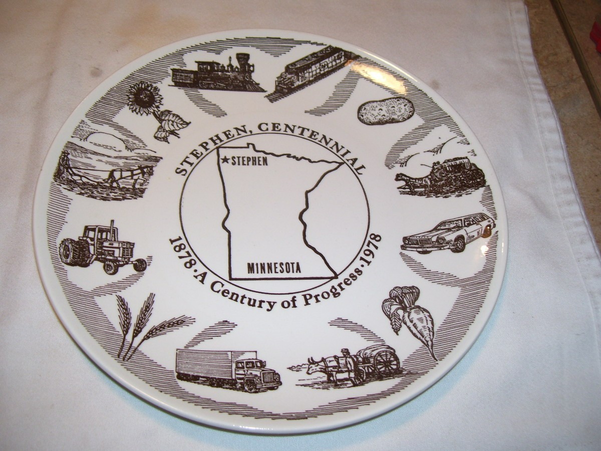 1878-1978 Stephen MN Minnesota Centennial Souvenir Plate 1878-1978 Stephen MN Minnesota Centennial Souvenir Plate