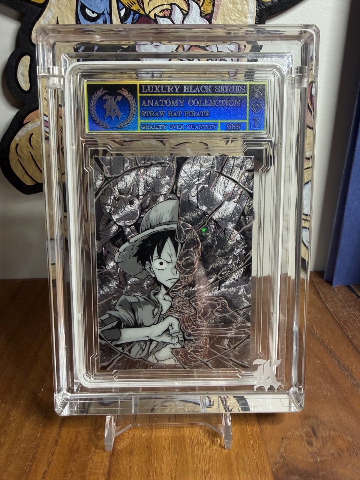 Ultra Rare 1/1 Kickstradomis Straw Hat Pirates One Piece Gray Scale Metal Leaf