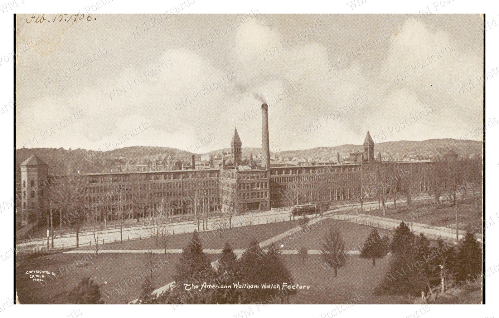 Waltham Massachusetts 1906 Watch Factory Industrial Complex Standard Postcard