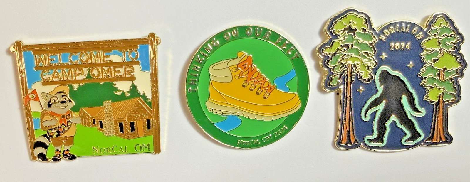 Odyssey of the Mind 2024 NorCal 3-Pin Lot OMer Boot Bigfoot OM