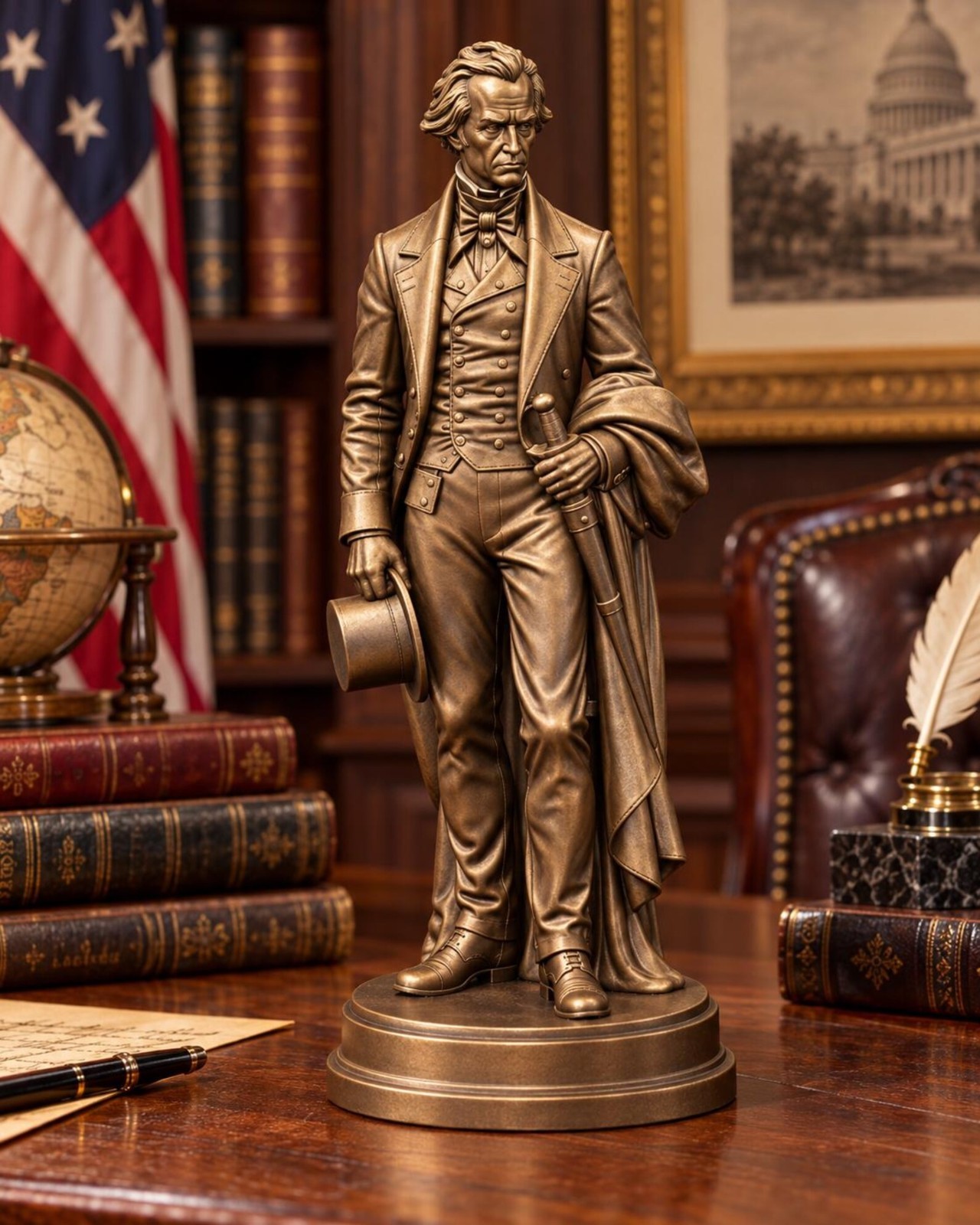 Henry Clay Statue, American Statesman Sculpture, Historical Figure Decor