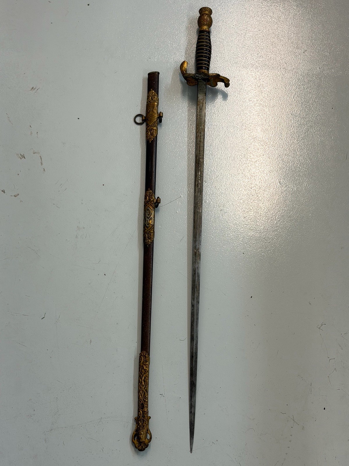 Patriachs Militant Independant Order of Odd Fellows Ceremonial Sword & Scabbard Patriachs Militant Independant Order of Odd Fellows Ceremonial Sword & Scabbard