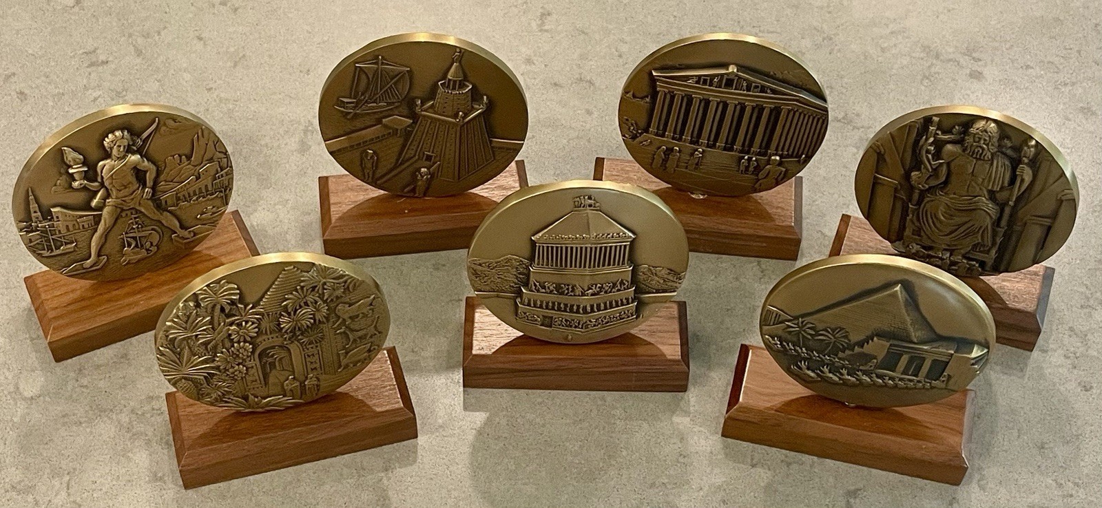 Seven Wonders of The Ancient World Bronze Medals by Medallic Art Company 3 Seven Wonders of The Ancient World Bronze Medals by Medallic Art Company 3