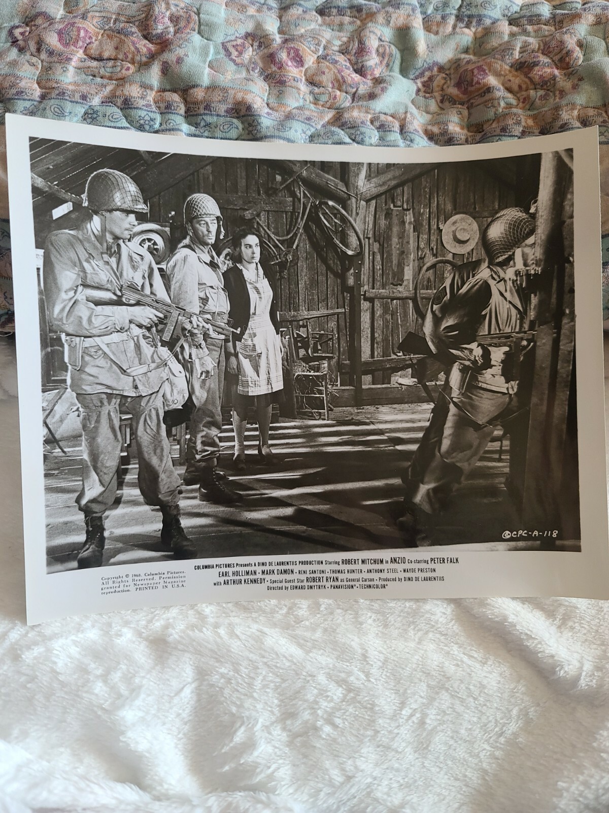 Bin372-Vintage Press Photo Movie print-cpc-a-118- anzio- 1968 Bin372-Vintage Press Photo Movie print-cpc-a-118- anzio- 1968
