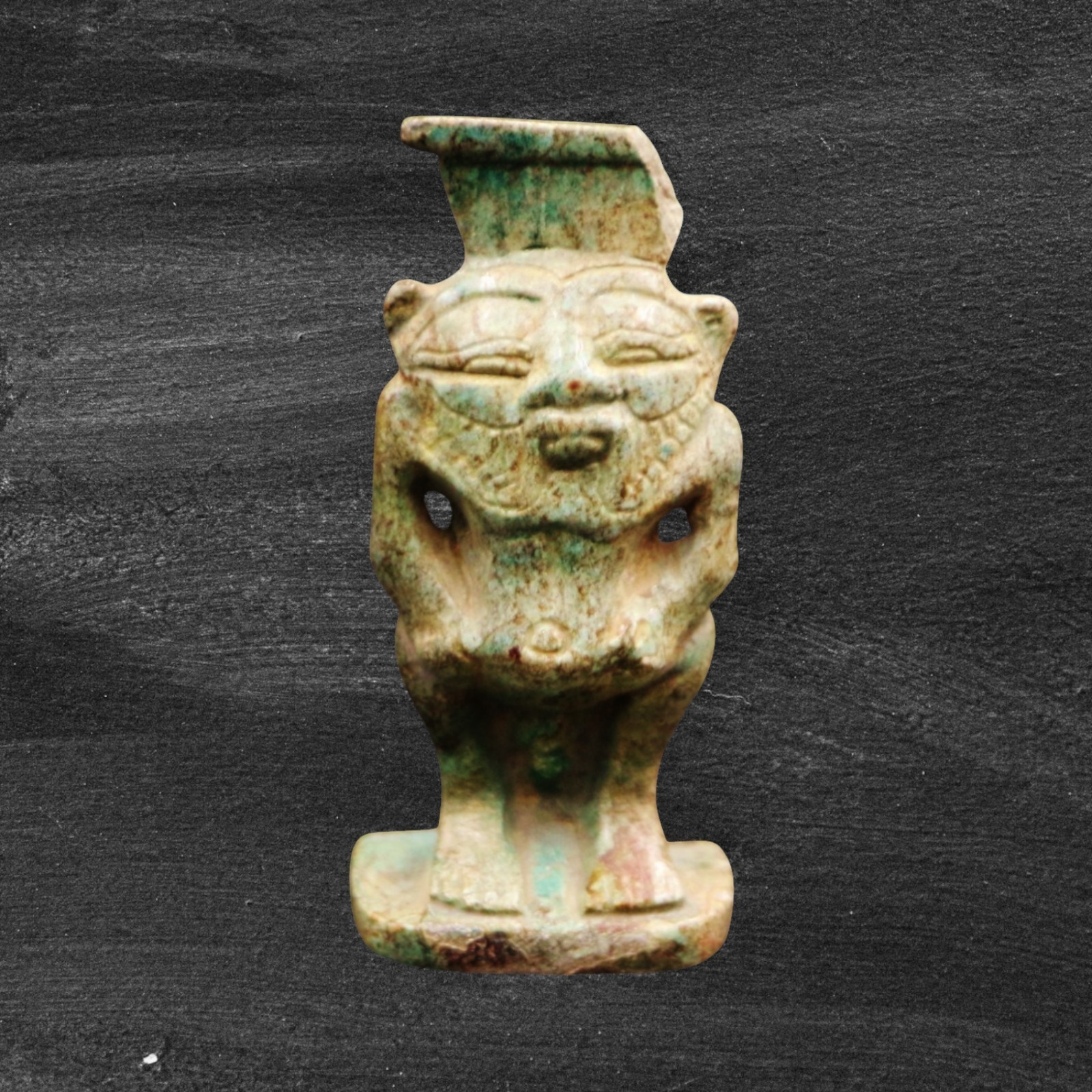 Very RARE Antique Stone Collectible Ancient Egyptian Bes Protective Deity Figure