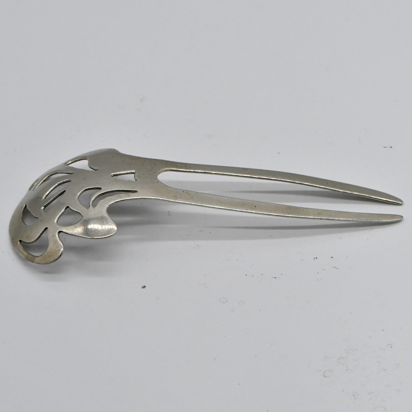 Vintage Napier Nickel Silver Handwrought Hair Fork Early Art Deco