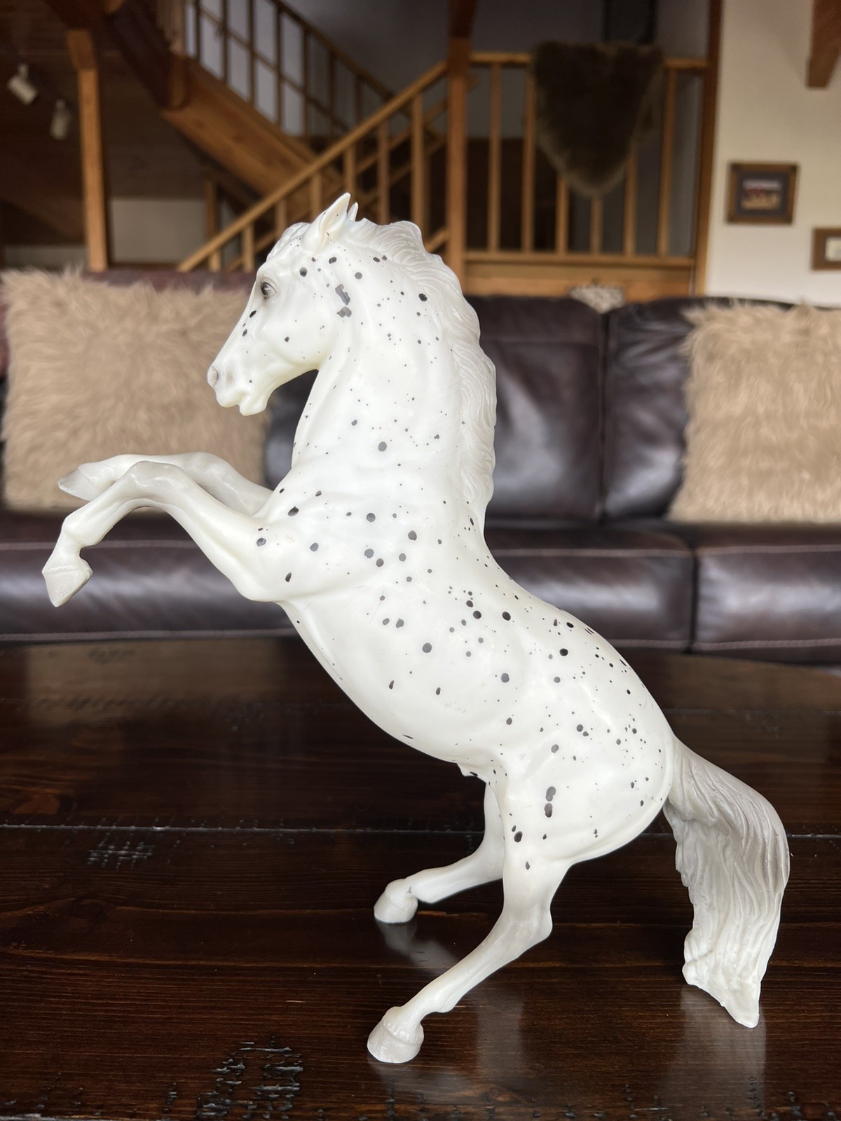 Vintage Breyer Black Leopard Appaloosa Fighting Stallion #709 USA 1988-1990 Vintage Breyer Black Leopard Appaloosa Fighting Stallion #709 USA 1988-1990
