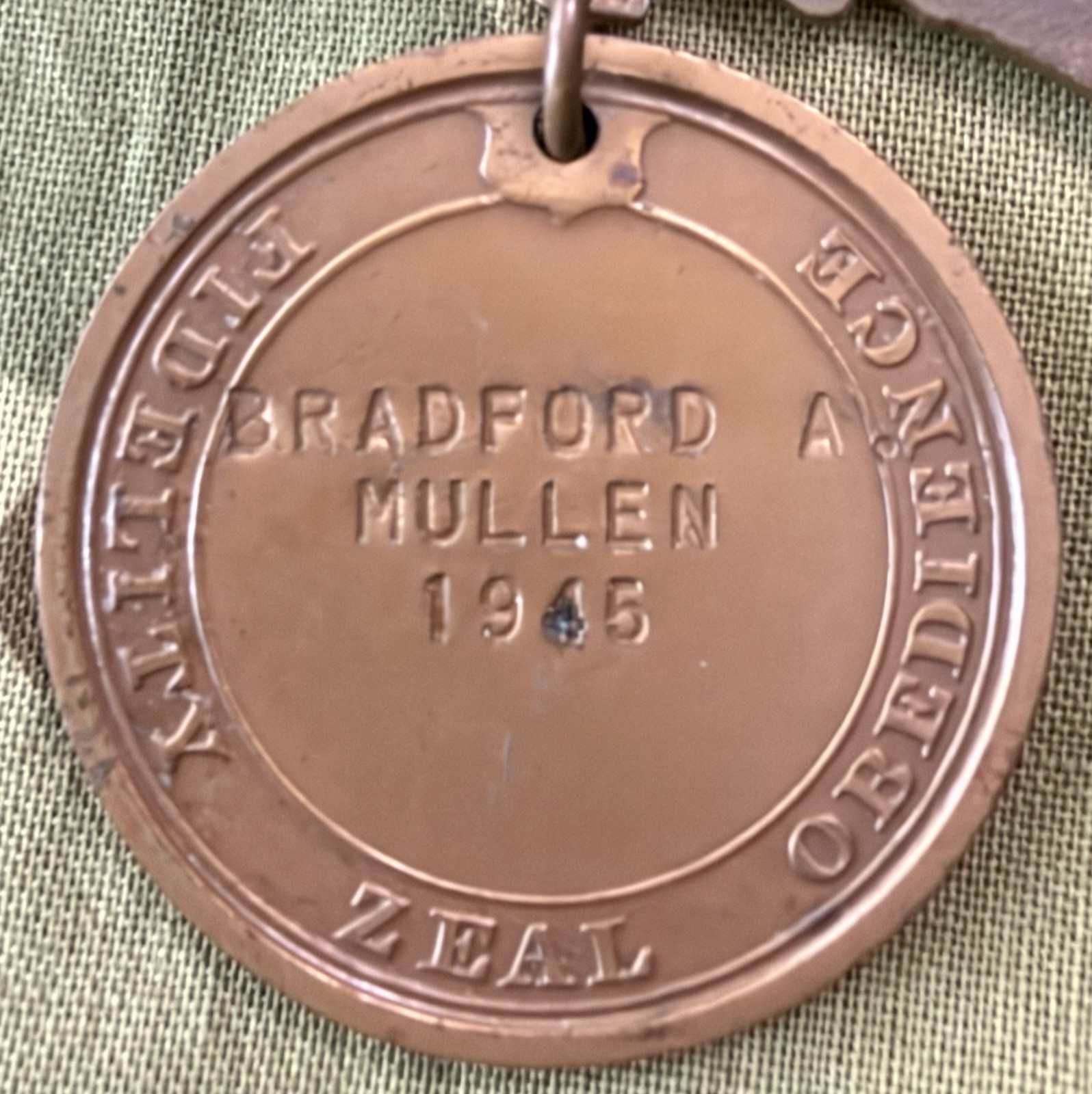 WWII vintage US Marine Corps Good Conduct Medal named dated 1945 USMC