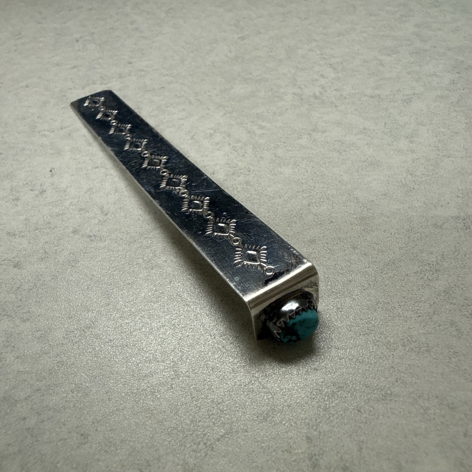 Native American Turquoise Navajo Sterling Silver  Bookmark 3 5/8\
