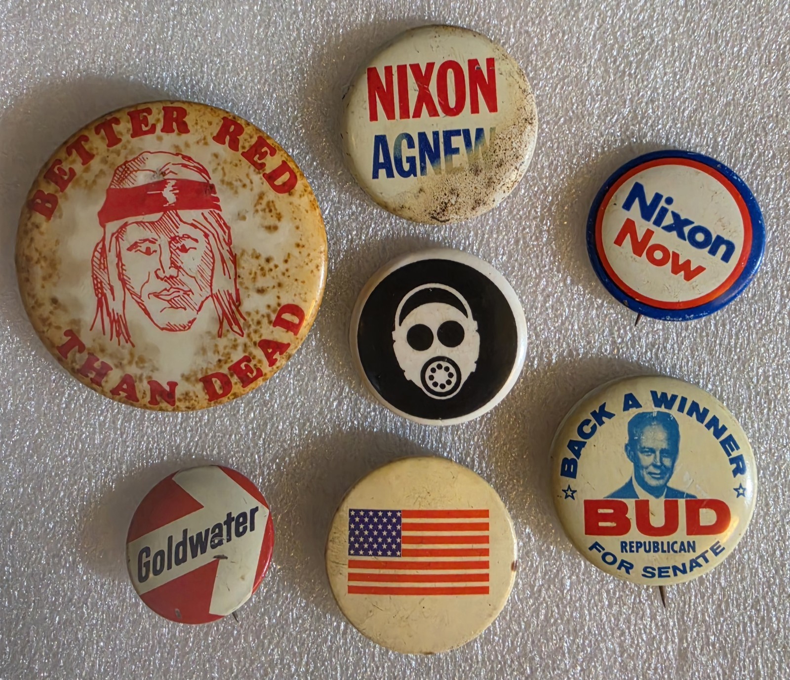 Vintage Better Red Than Dead Nixon Now Goldwater Political Propaganda Button Lot Vintage Better Red Than Dead Nixon Now Goldwater Political Propaganda Button Lot