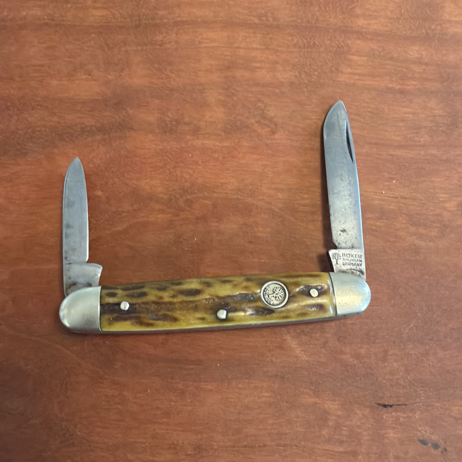 German Boker Stag Muskrat Pocket Knife