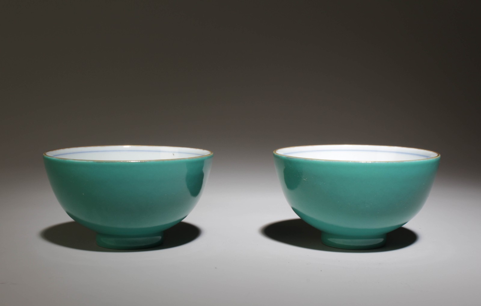 A Pair of Small Blue and White Bowls