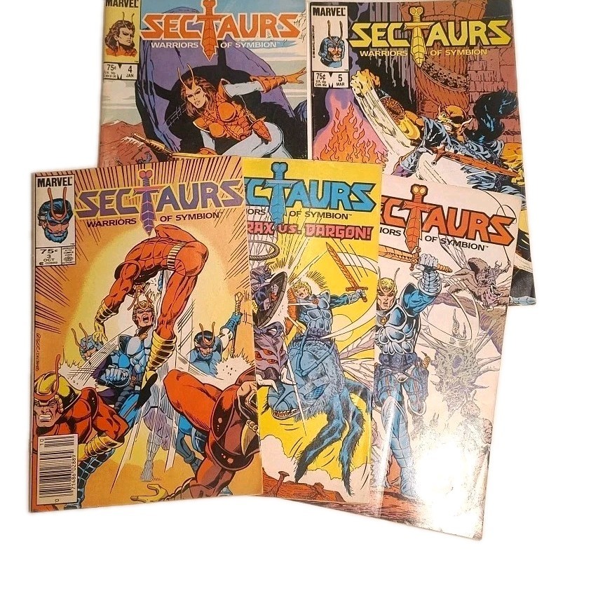 Vintage Sectaurs Warriors Of Symbion #1 - 5 Marvel Comics 1985 Comics Vintage Sectaurs Warriors Of Symbion #1 - 5 Marvel Comics 1985 Comics