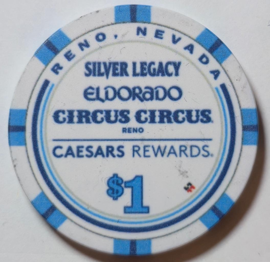 $1 Silver Legacy - Eldorado - Circus Circus - Reno Nevada House Chip New Release