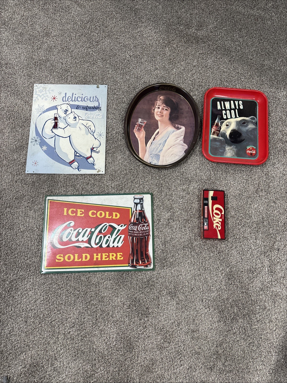 **RARE** 1980s And 90s Coca-Cola Collection. Signs, Dishes, And Vintage Radio