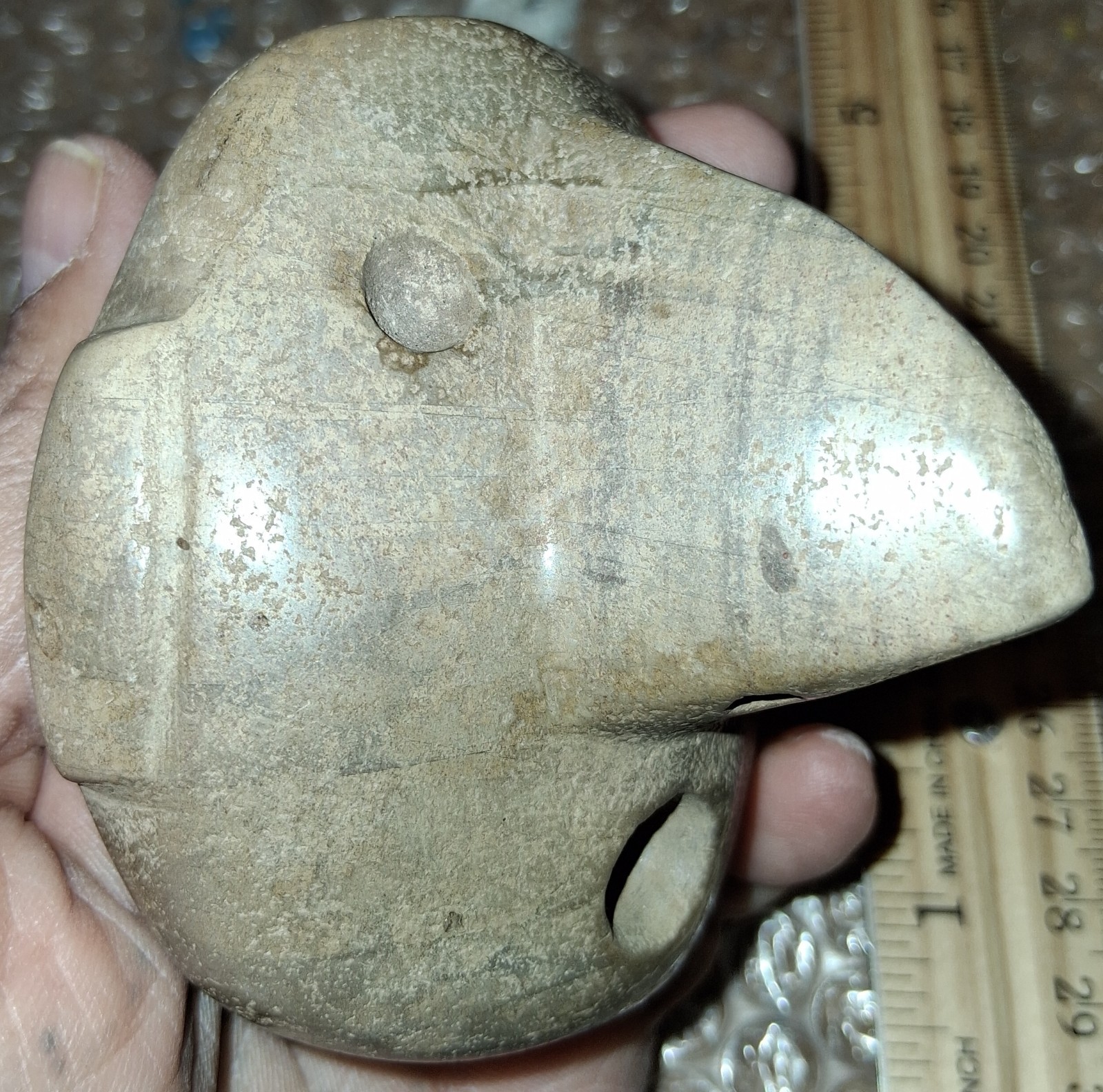 Rare Chotal / Mezcala Weeping stone figurine burial offering  Precolumbian