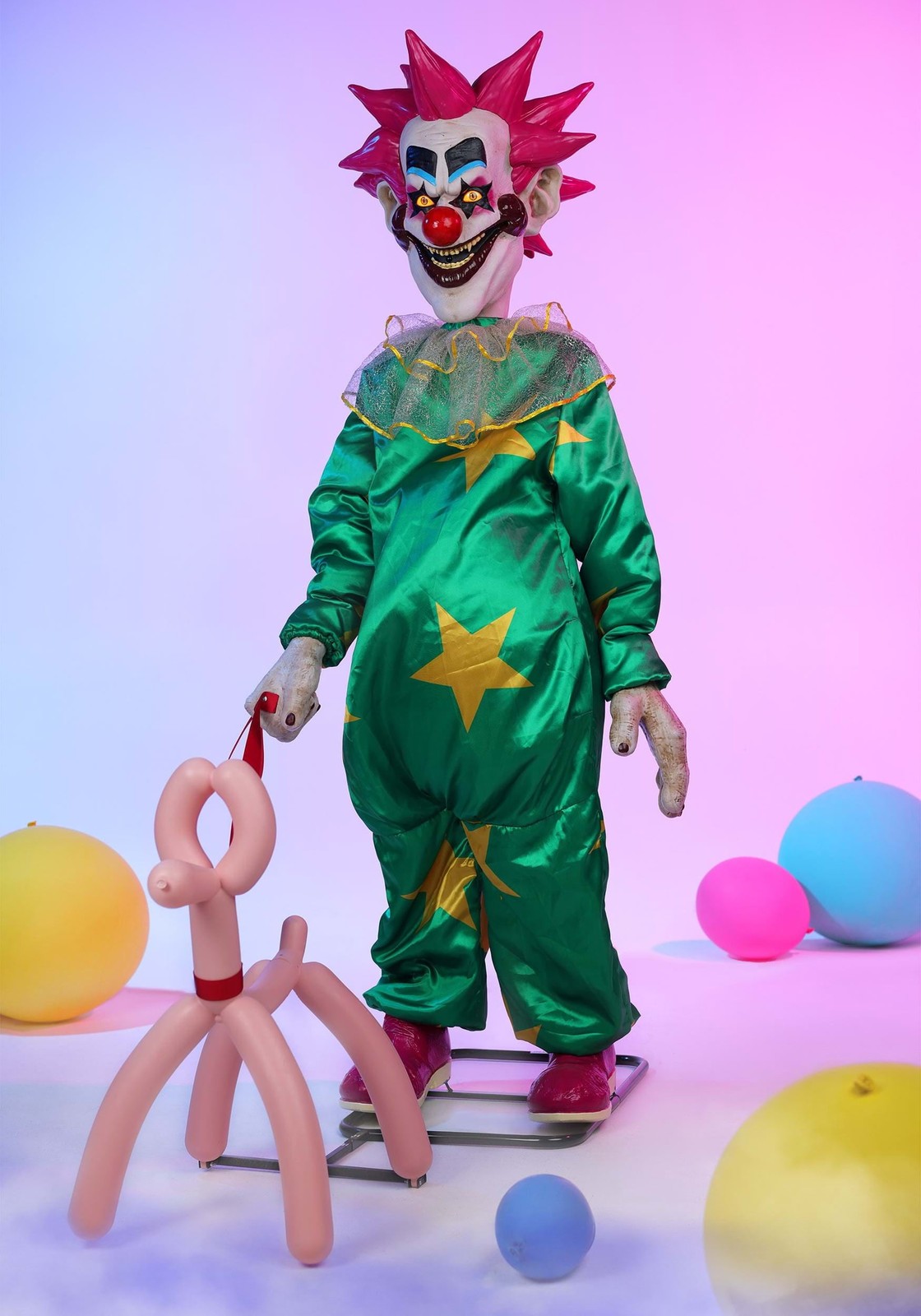 5.8 FT ANIMATED SPIKEY KILLER KLOWNS FROM OUTER SPACE HALLOWEEN ANIMATRONIC PROP 5.8 FT ANIMATED SPIKEY KILLER KLOWNS FROM OUTER SPACE HALLOWEEN ANIMATRONIC PROP